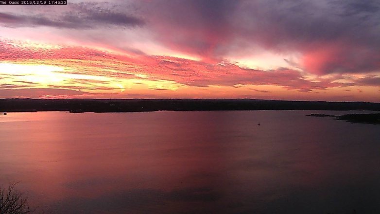 Lake Travis webcam, December 19, 2015 4:50 PM CT