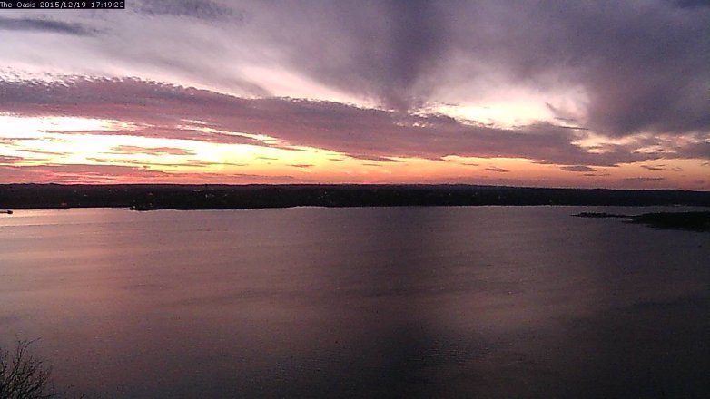 Lake Travis webcam, December 19, 2015 4:55 PM CT