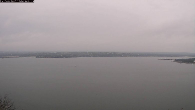 Lake Travis webcam, December 20, 2015 9:05 AM CT