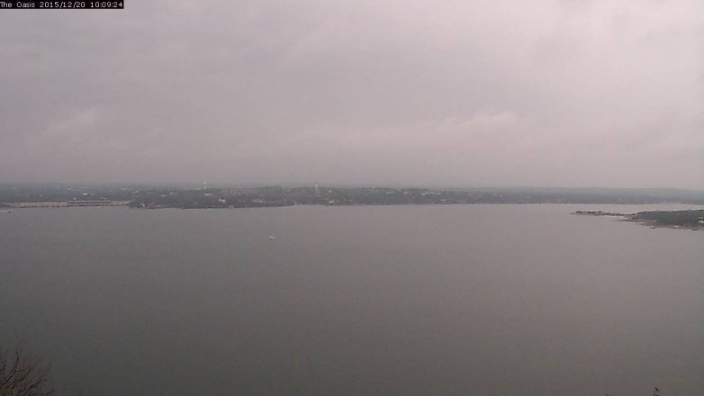 Lake Travis webcam, December 20, 2015 9:15 AM CT