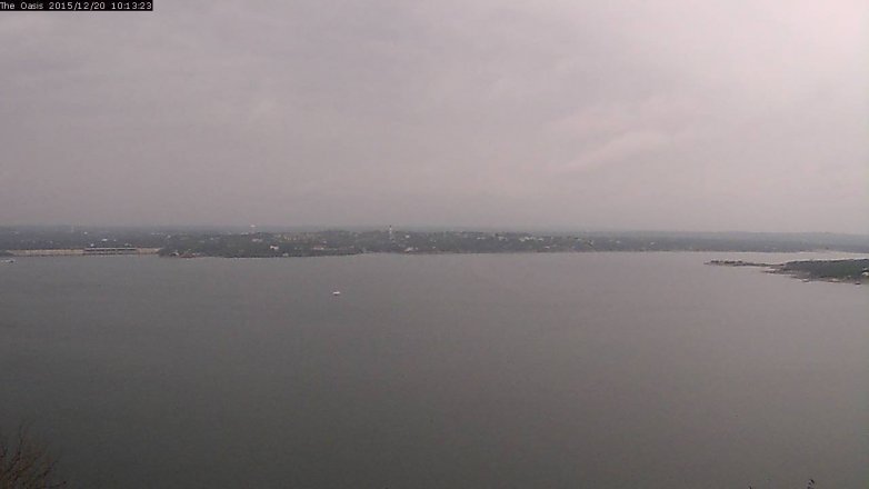 Lake Travis webcam, December 20, 2015 9:20 AM CT