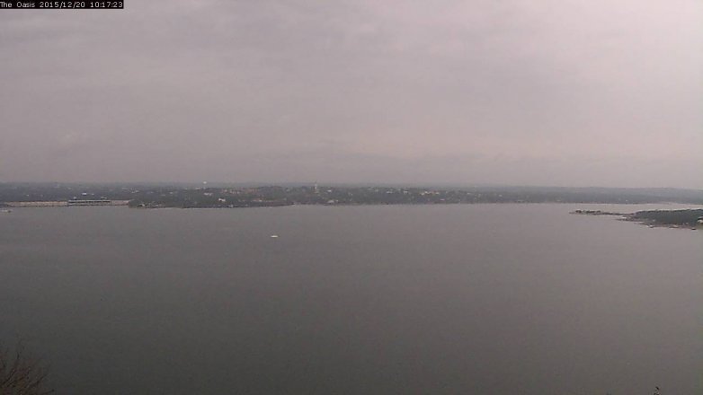 Lake Travis webcam, December 20, 2015 9:25 AM CT