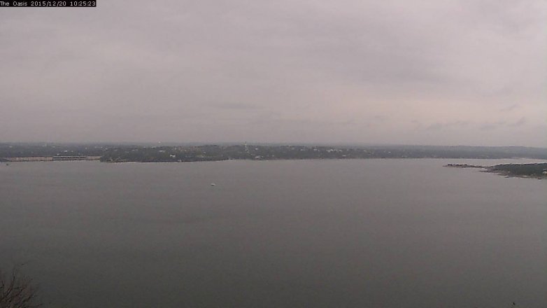 Lake Travis webcam, December 20, 2015 9:30 AM CT
