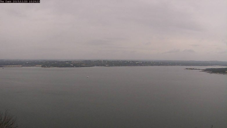 Lake Travis webcam, December 20, 2015 9:35 AM CT