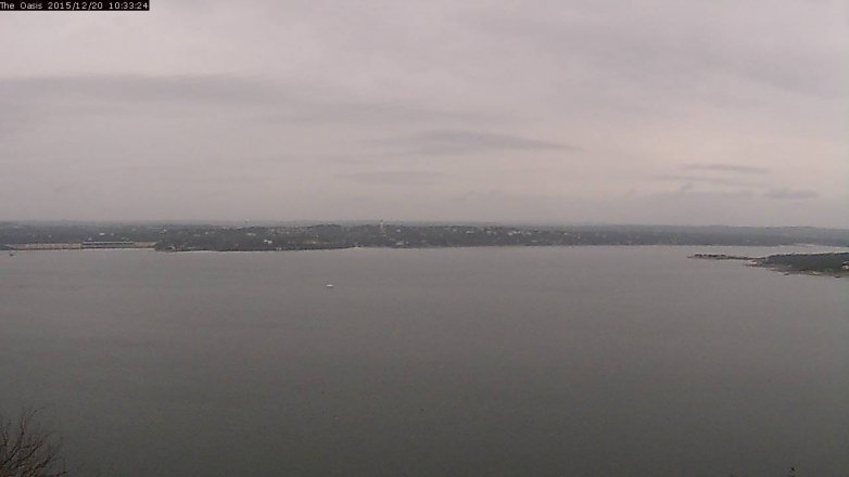 Lake Travis webcam, December 20, 2015 9:40 AM CT