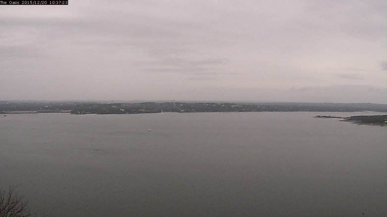 Lake Travis webcam, December 20, 2015 9:45 AM CT