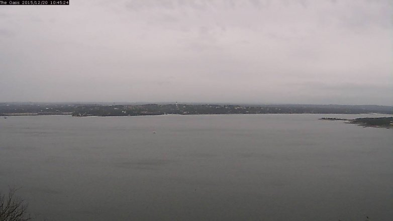 Lake Travis webcam, December 20, 2015 9:50 AM CT