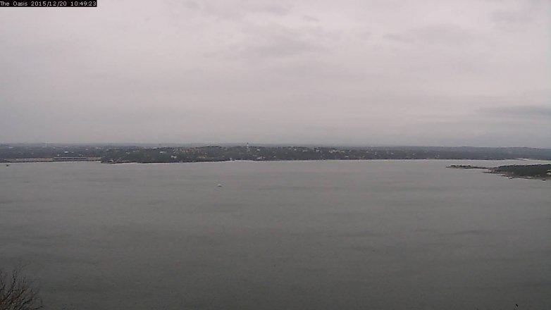 Lake Travis webcam, December 20, 2015 9:55 AM CT