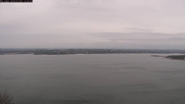 Lake Travis webcam, December 20, 2015 10:05 AM CT