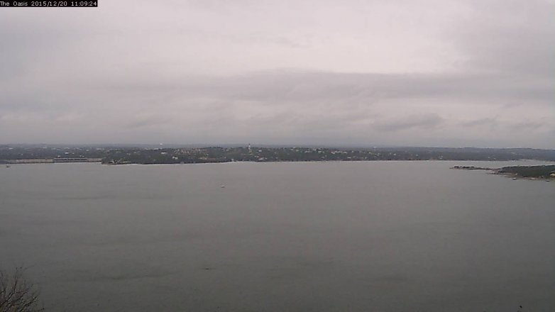 Lake Travis webcam, December 20, 2015 10:15 AM CT