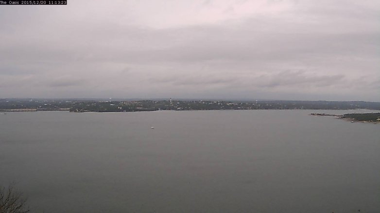 Lake Travis webcam, December 20, 2015 10:20 AM CT