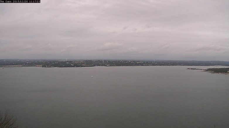 Lake Travis webcam, December 20, 2015 10:25 AM CT
