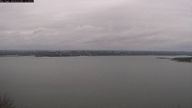 Lake Travis webcam, December 20, 2015 10:30 AM CT