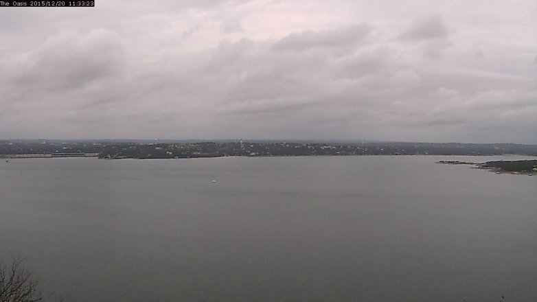 Lake Travis webcam, December 20, 2015 10:40 AM CT