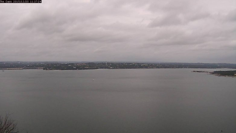Lake Travis webcam, December 20, 2015 10:45 AM CT