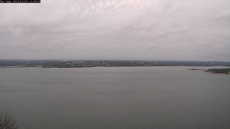 Lake Travis webcam, December 20, 2015 10:50 AM CT