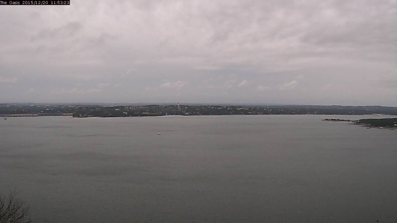 Lake Travis webcam, December 20, 2015 11:00 AM CT