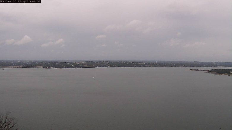 Lake Travis webcam, December 20, 2015 11:10 AM CT