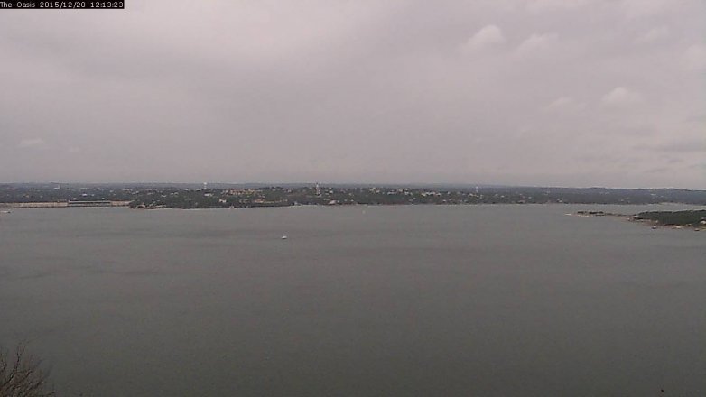 Lake Travis webcam, December 20, 2015 11:20 AM CT