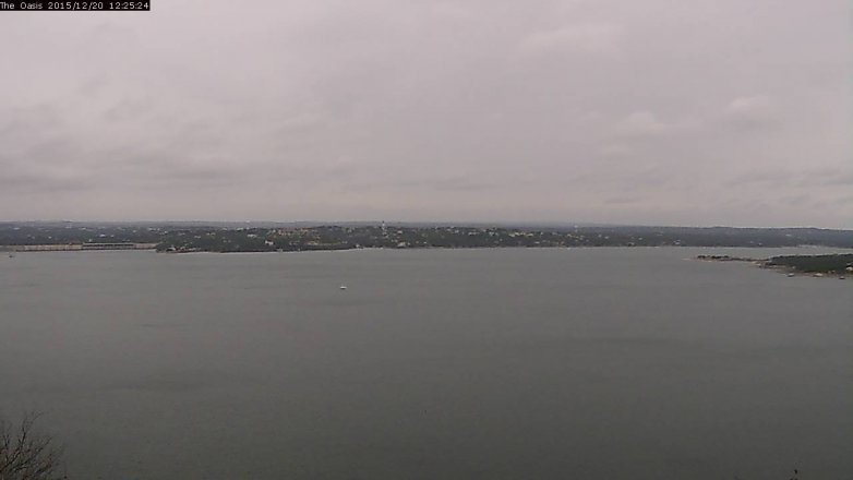 Lake Travis webcam, December 20, 2015 11:30 AM CT