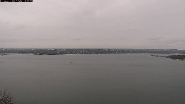 Lake Travis webcam, December 20, 2015 11:40 AM CT