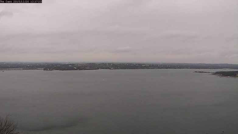 Lake Travis webcam, December 20, 2015 11:45 AM CT