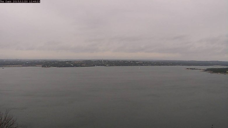 Lake Travis webcam, December 20, 2015 11:55 AM CT