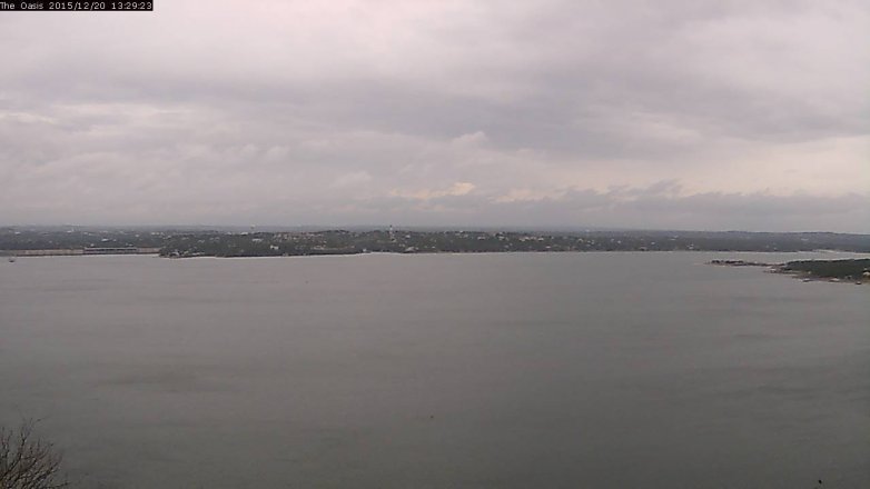 Lake Travis webcam, December 20, 2015 12:35 PM CT