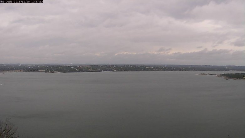 Lake Travis webcam, December 20, 2015 12:45 PM CT
