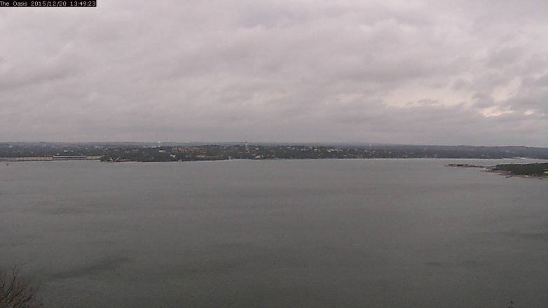 Lake Travis webcam, December 20, 2015 12:55 PM CT