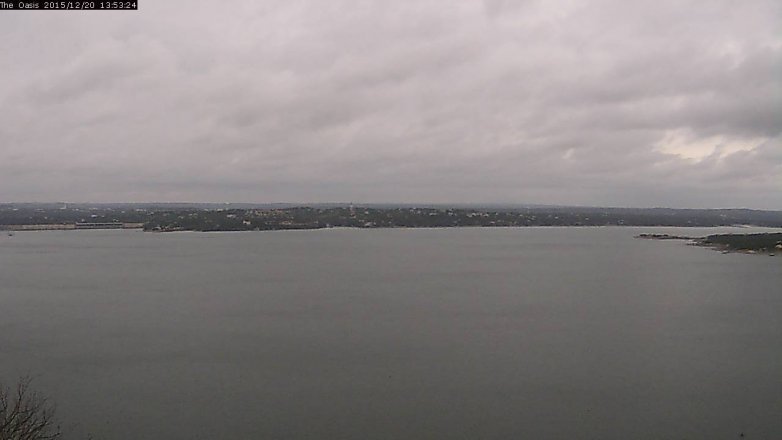 Lake Travis webcam, December 20, 2015 1:00 PM CT