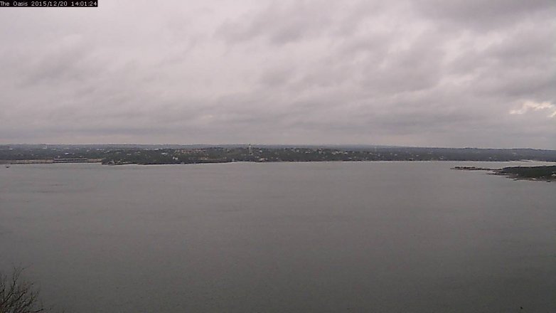 Lake Travis webcam, December 20, 2015 1:05 PM CT