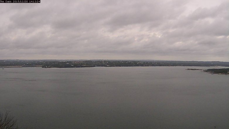 Lake Travis webcam, December 20, 2015 1:20 PM CT