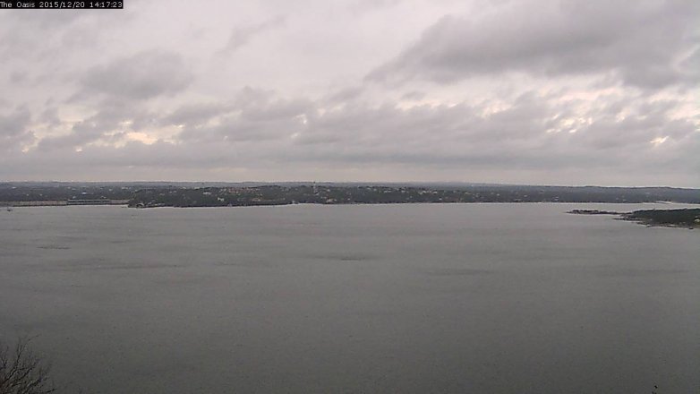 Lake Travis webcam, December 20, 2015 1:25 PM CT
