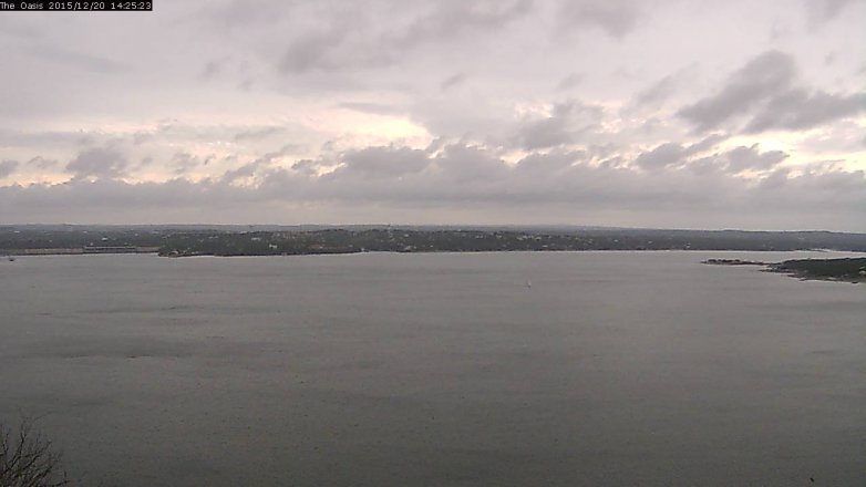 Lake Travis webcam, December 20, 2015 1:30 PM CT