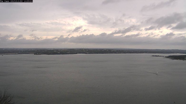 Lake Travis webcam, December 20, 2015 1:35 PM CT