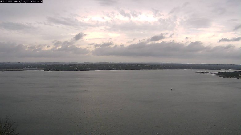 Lake Travis webcam, December 20, 2015 1:40 PM CT