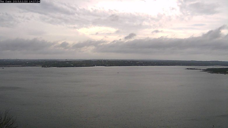 Lake Travis webcam, December 20, 2015 1:45 PM CT