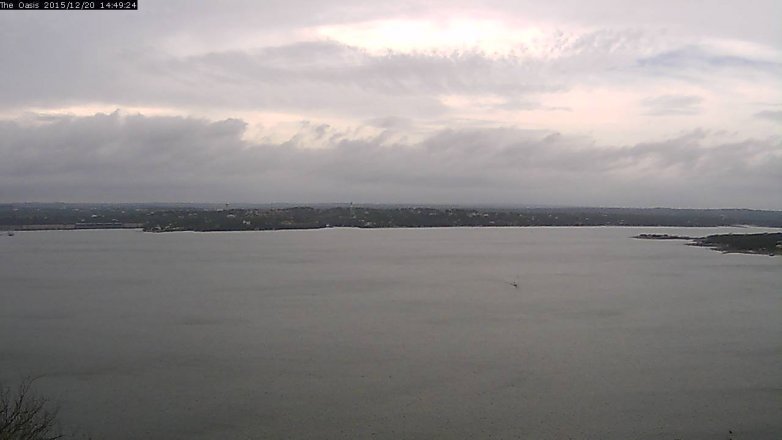 Lake Travis webcam, December 20, 2015 1:55 PM CT