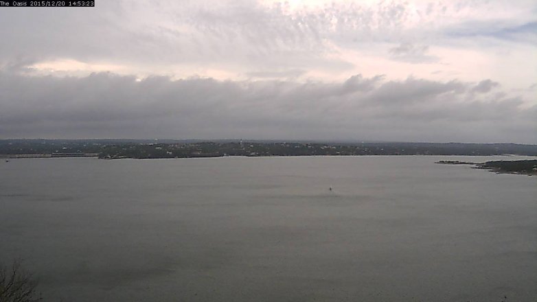 Lake Travis webcam, December 20, 2015 2:00 PM CT