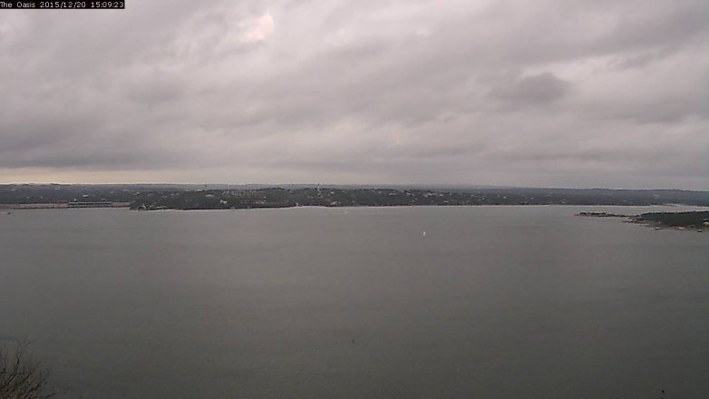 Lake Travis webcam, December 20, 2015 2:15 PM CT