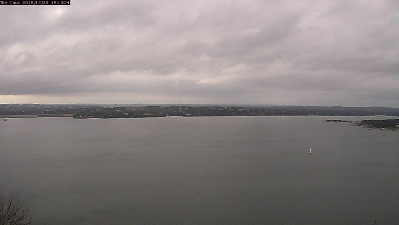 Lake Travis webcam, December 20, 2015 2:20 PM CT