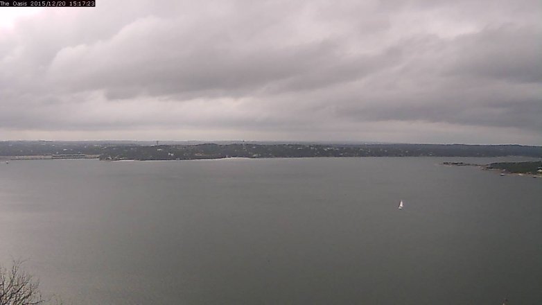 Lake Travis webcam, December 20, 2015 2:25 PM CT