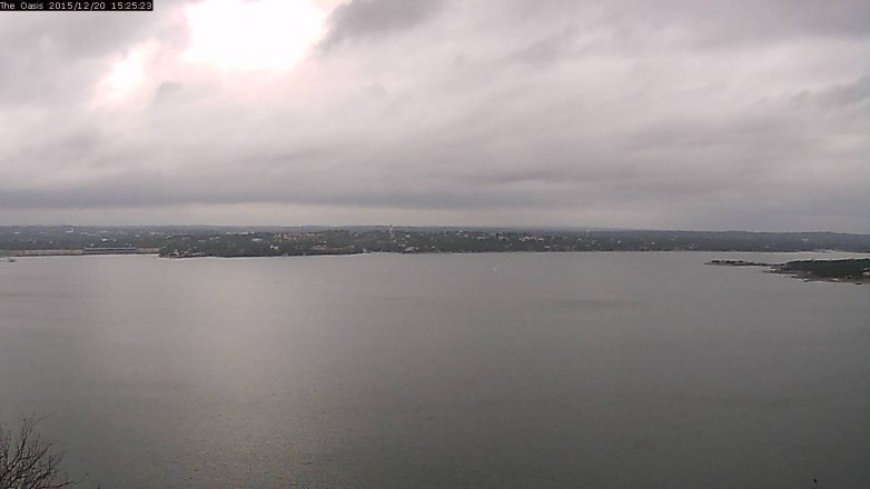 Lake Travis webcam, December 20, 2015 2:30 PM CT