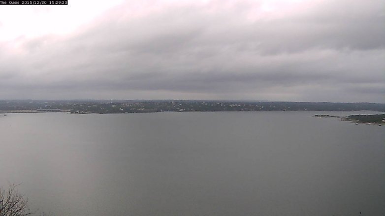 Lake Travis webcam, December 20, 2015 2:35 PM CT