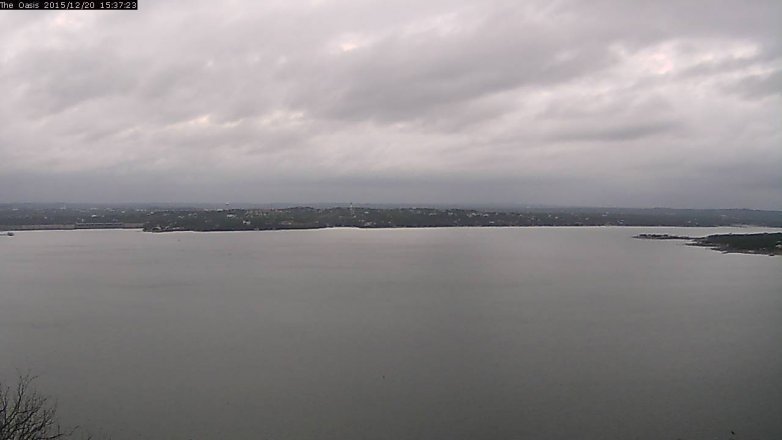 Lake Travis webcam, December 20, 2015 2:45 PM CT