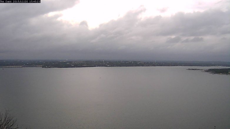 Lake Travis webcam, December 20, 2015 2:50 PM CT