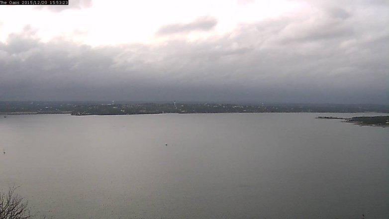 Lake Travis webcam, December 20, 2015 3:00 PM CT