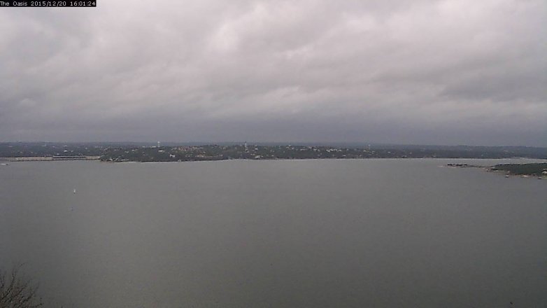 Lake Travis webcam, December 20, 2015 3:10 PM CT