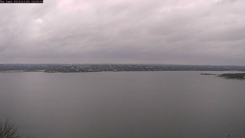 Lake Travis webcam, December 20, 2015 3:15 PM CT